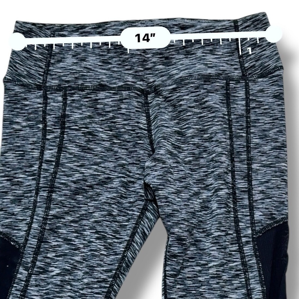 Lululemon Drop it like it's hot Crop Leggings Yoga Running Athletic Black Sz 6 - Picture 4 of 16